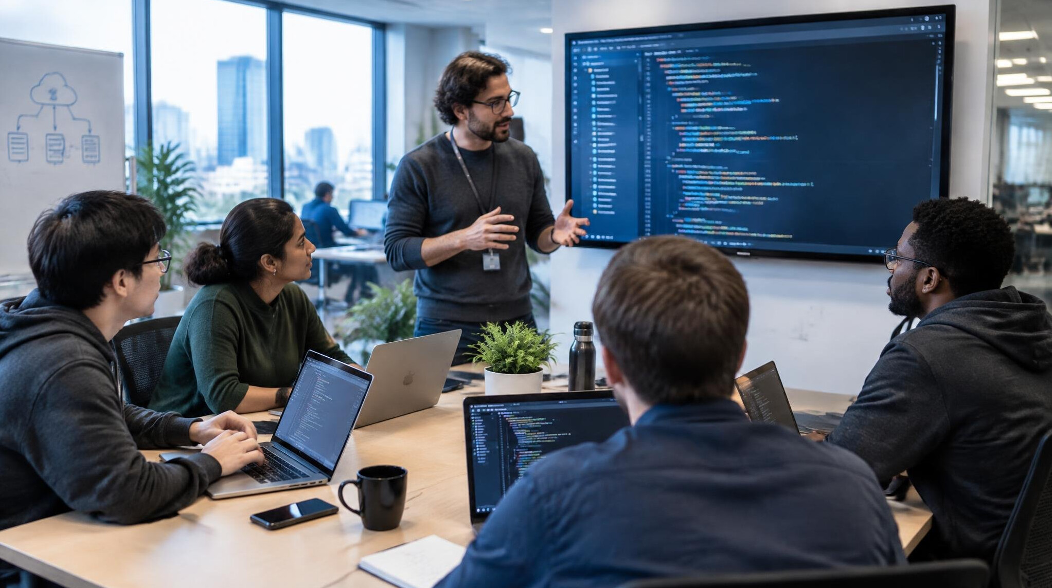 software development team meeting